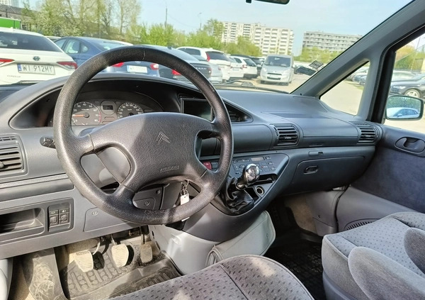 Citroen Evasion cena 5900 przebieg: 234928, rok produkcji 2000 z Warszawa małe 326